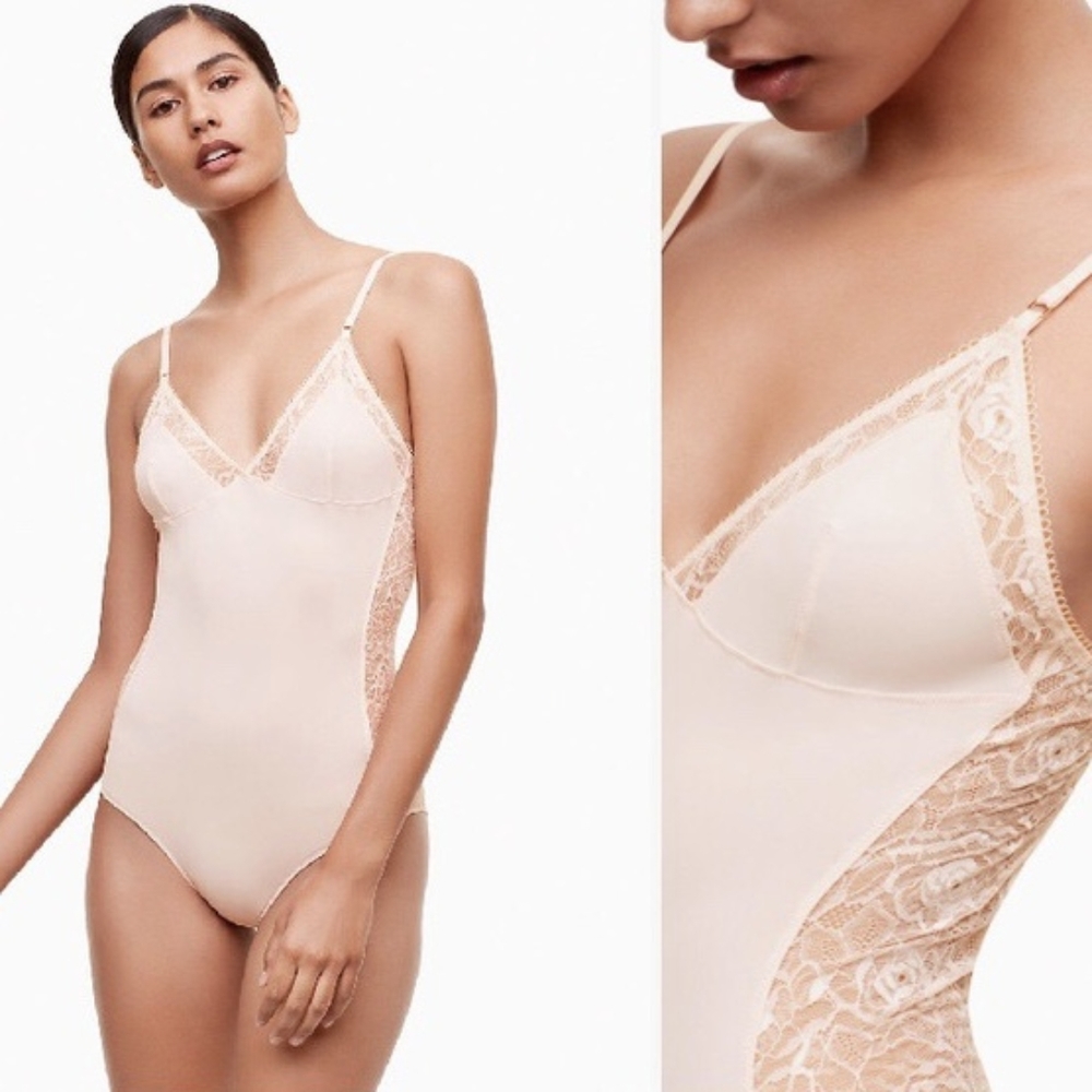 Aritzia Wilfred Meridon White Bodysuit